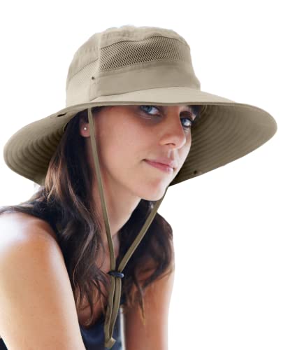 Men Women Large Round Brim Sun Block Quick Drying Fishing Hats For