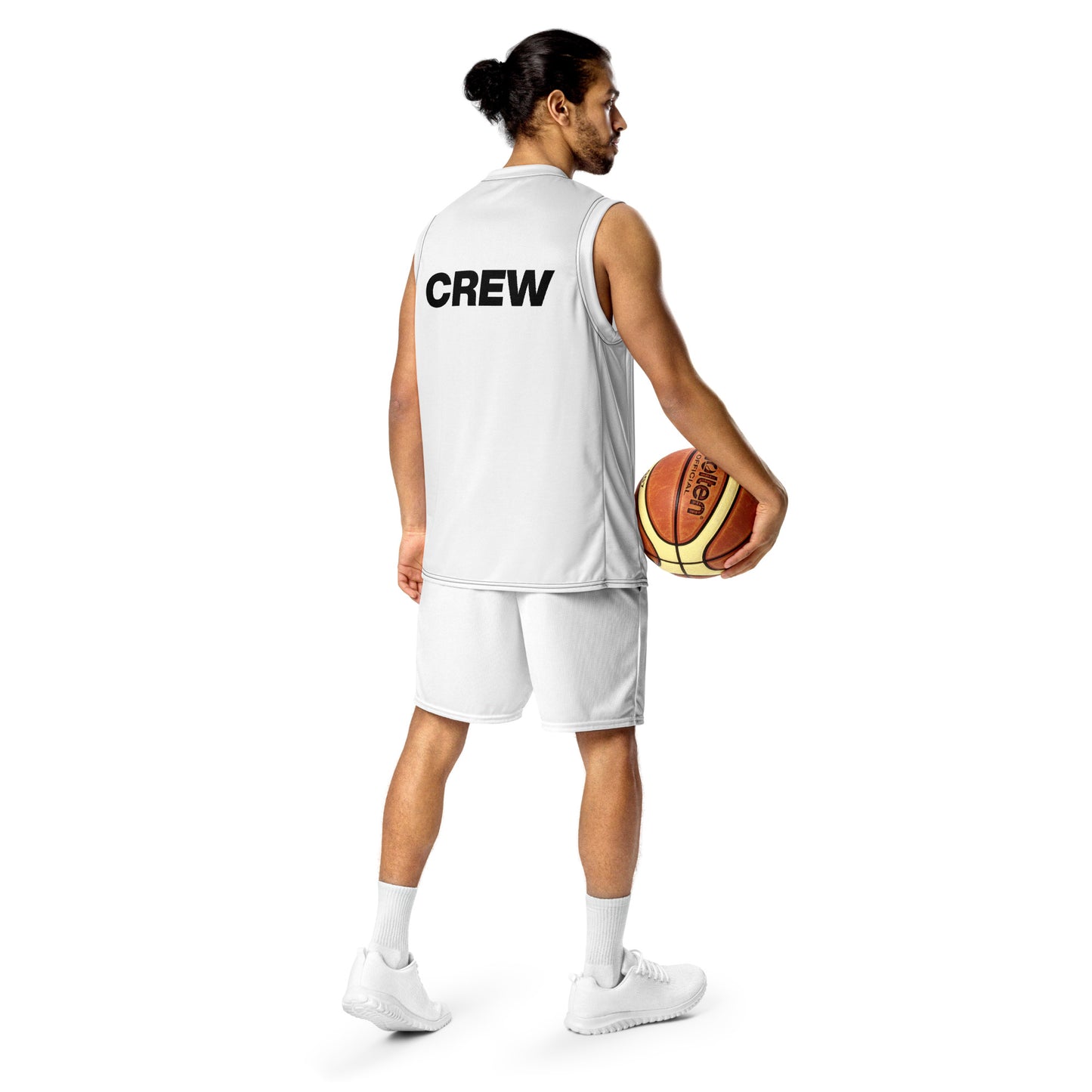 Recycled unisex basketball jersey - Black & White Logo