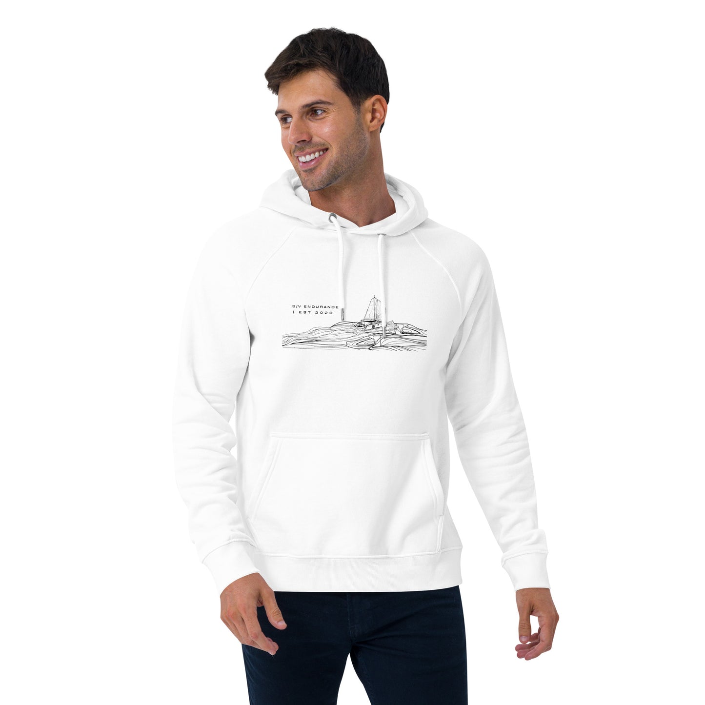 Unisex eco raglan hoodie - Endurance Sailing