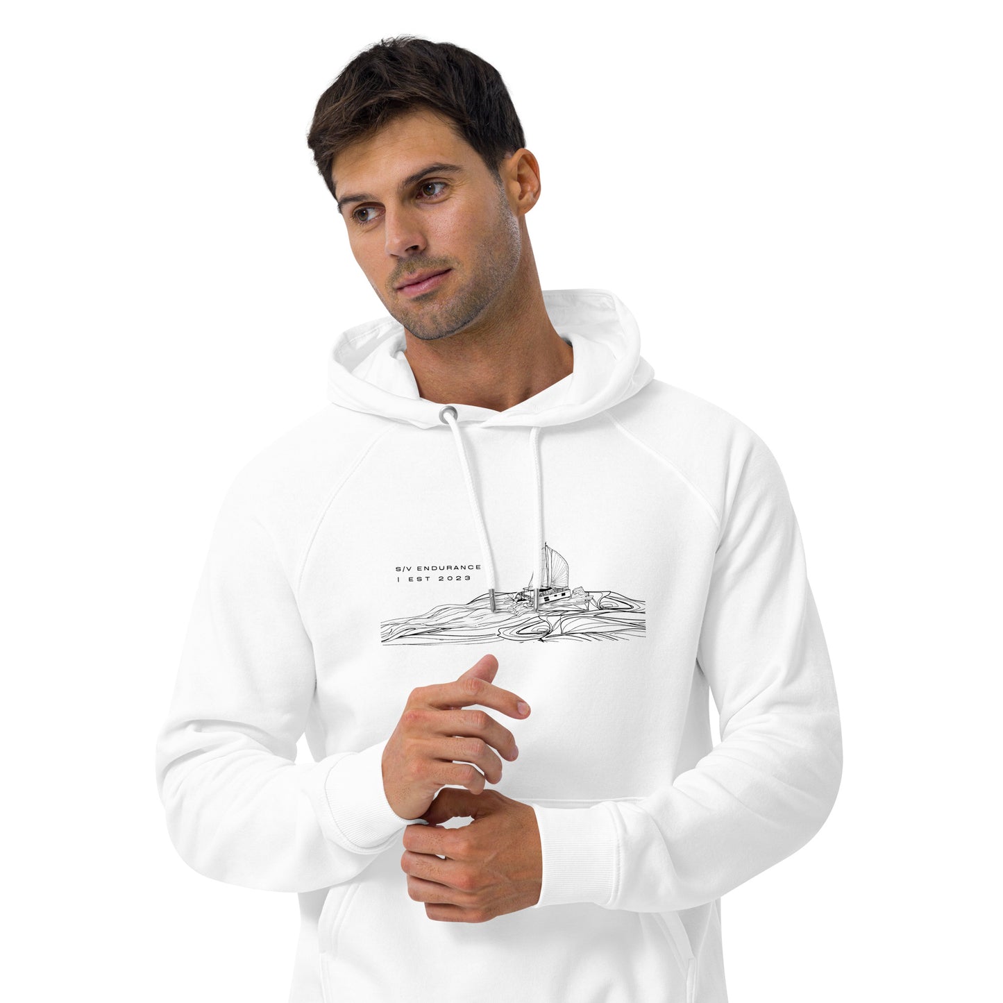 Unisex eco raglan hoodie - Endurance Sailing