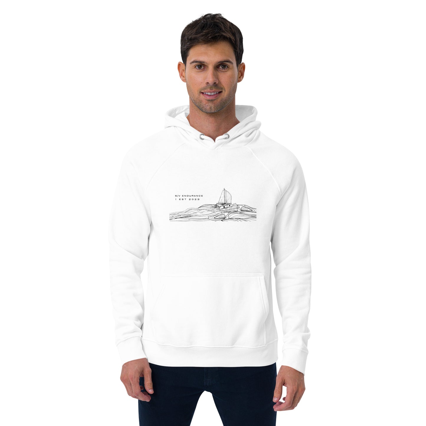 Unisex eco raglan hoodie - Endurance Sailing